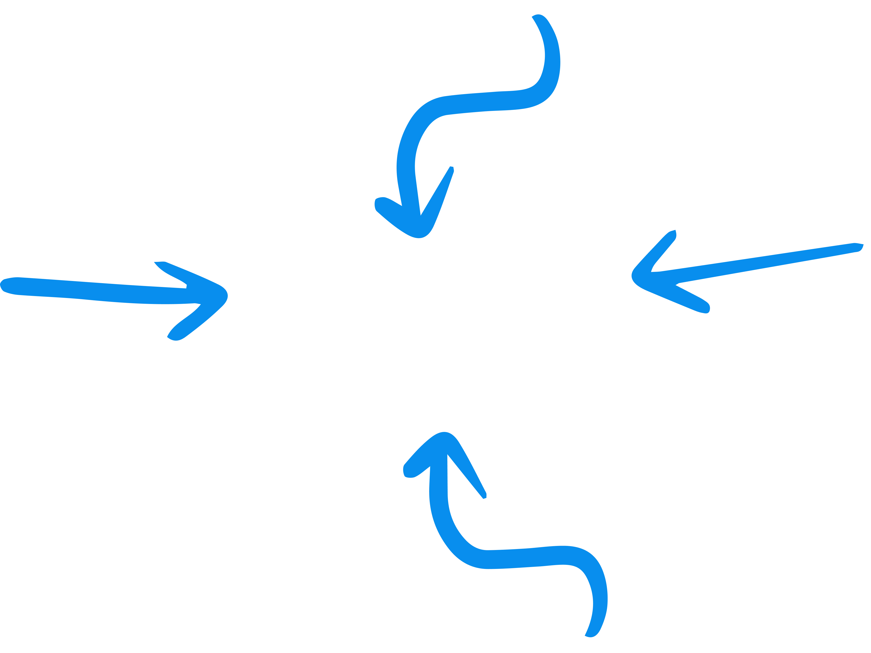 A blue arrow pointing both left and right, featured as a background image on the Gatehills website, representing navigation and direction.