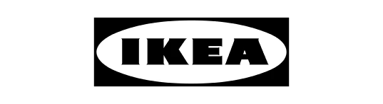 IKEA logo on a black background representing the brand’s UAE website hosted on ikea.ae