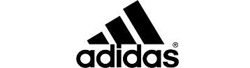 Adidas logo on a black background, representing the brand’s UAE website hosted on the .ae domain.