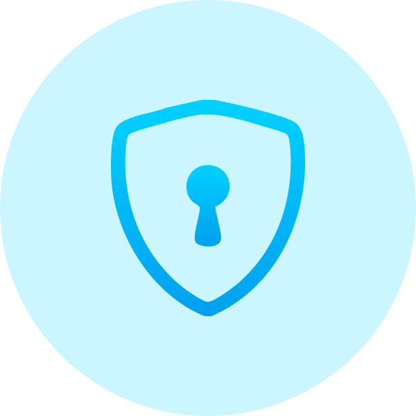 Blue shield icon with a black outline and globe symbol, representing internet security—ideal for businesses using Gatehills domain name registration or buy domain services.