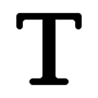 Icon of the letter T, illustrating Gatehills' advice on keeping domain name text short.