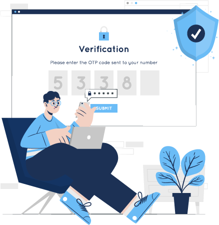 User entering authentication code for two-step verification
